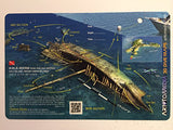 Innovative Scuba Concepts New Art to Media Underwater Waterproof 3D Dive Site Map - Rhone Bow in British Virgin Islands (8.5 x 5.5 Inches) (21.6 x 15cm)/FBM