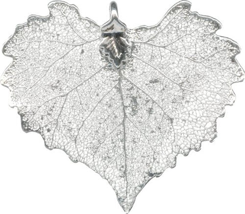 New Silver Plated Cottonwood Leaf Pendant/LID