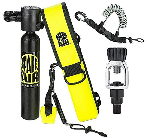 Spare Air New 3.0CF Package for Scuba Divers with Fill Adapter, Holster, Leash, and Free Quick Release Coil Lanyard ($15.95 Value)