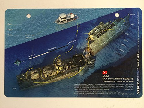 Innovative Scuba Concepts New Art to Media Underwater Waterproof 3D Dive Site Map - Russian Destroyer in Cayman BRAC, Cayman Islands (8.5 x 5.5 Inches) (21.6 x 15cm)/RFA
