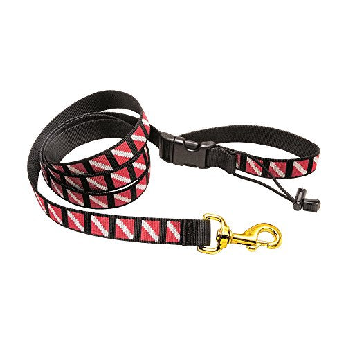 New Custom 72 Inch Nylon Dive Flag Pet Leash for Your Scuba Diving Pet - 1 Inch Webbing/FBM