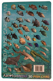 Innovative Scuba Concepts Awesome Art to Media Underwater Waterproof 3D Fish Card - Florida & The Caribbean (8.5 x 5.5 Inches) (21.6 x 15cm)/LID