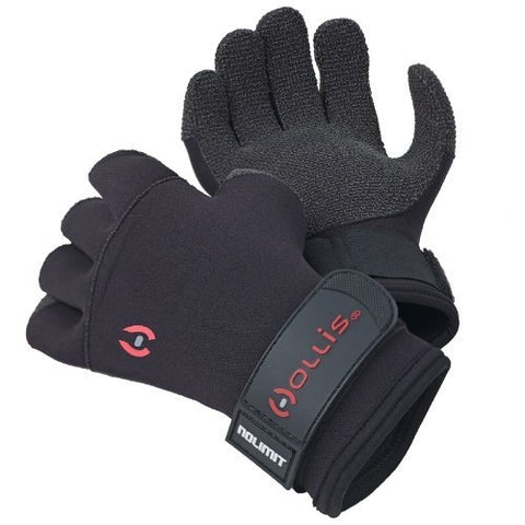 New Hollis 4mm 5-Finger Neoprene Gloves with Kevlar (X-Small)