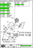 Dacor New Scuba Diving Regulator Annual Overhaul Kit Isometric Exploded View Drawing - Enduro 1st Stage (49661585)