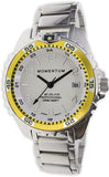 St. Moritz Momentum M1 Splash Dive Watch with Yellow Bezel and Stainless Steel Band