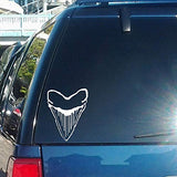 DECAL-STYLE - 10.1cmx13cm Personality MEGALODON SHARK TOOTH Vinyl Car Sticker Decals Black Silver C11-0325