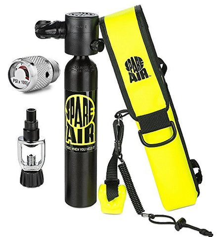 Spare Air 3.0CF Package Scuba Divers Dial Gauge Upgrade, Fill Adapter, Holster, Leash