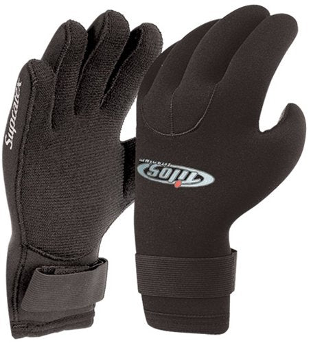 Tilos 5mm SupraTex Velcro Closure Five Finger Gloves (Small)