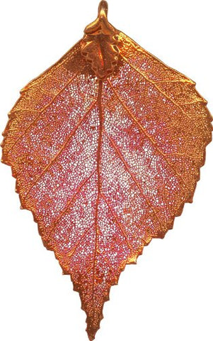 MyScubaShop New Iridescent Copper Plated Birch Leaf Pendant/LID