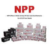 NPP 12V 7.5Ah 12Volt SLA Sealed Lead Acid Rechargeable Battery with F2 Terminals
