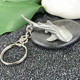 Whale Shark Keychain for Men and Women- Whale Shark Keychain Charm | Gifts for Shark Lovers | Realistic Antique Pewter Keyring | Whale Shark Key Fob | Sea Life Key Chain | Scuba Diving Gifts